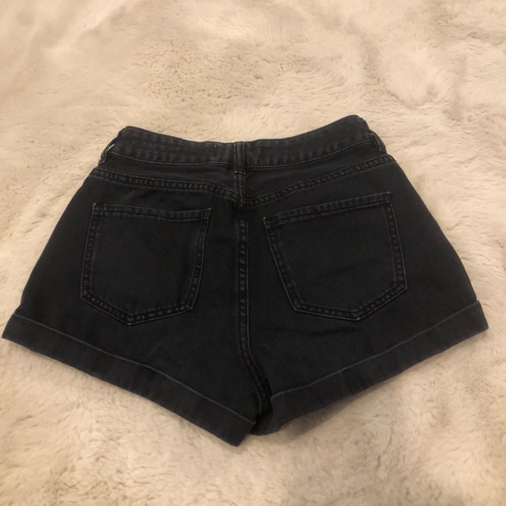 Black jean shorts